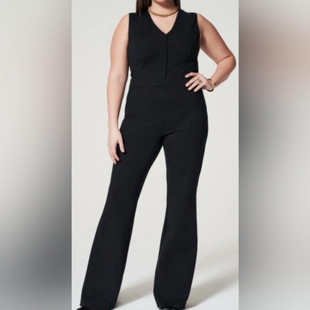SPANX Black Sleeveless Jumpsuit